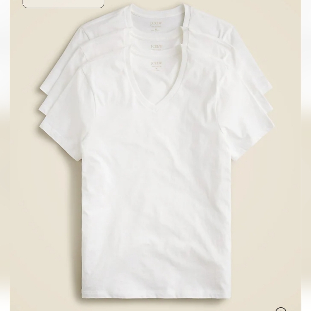 New J Crew V-neck undershirts three-pack BY548